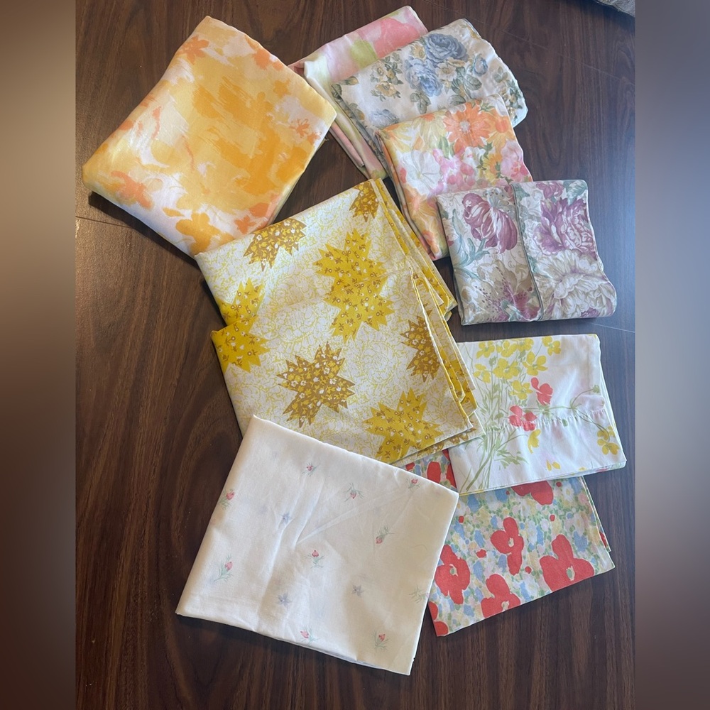 Vintage Floral and Patterned pillowcase Collection